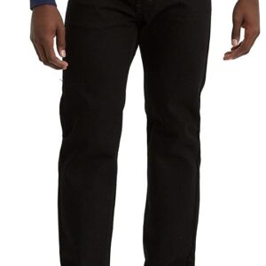 Levi's Men's 505 Regular Fit Jeans (Also Available in Big & Tall), Black-Discontinued, 42W x 32L