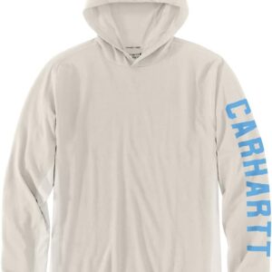 Carhartt Force Relaxed Fit Midweight Long-Sleeve Logo Graphic Hooded T-Shirt