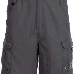 Bimini Bay Outfitters LTD Boca Grande II Men's Fishing Short Featuring BloodGuard (30, Gray)