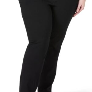Lee Women's Size Relaxed Fit Straight Leg Jean, Black Onyx, 22 Plus Petite