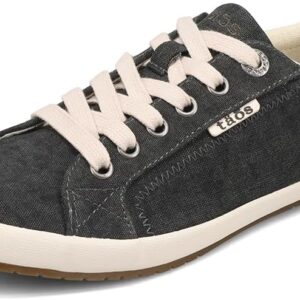 Taos Star Women's Sneaker - Iconic Style with Canvas Design for Everyday Adventures - Custom Fit Lacing and Premium Removable Footbed with Arch Support for All Day Comfort Charcoal Wash 6 M US