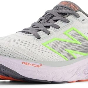 New Balance Women's W880V14 Running Shoe, Grey Matter/Taro/Bleached Lime Glo, 11