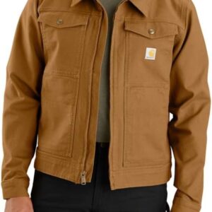 Carhartt Men's Rugged Flex® Relaxed Fit Duck Jacket, Carhartt Brown, X-Large