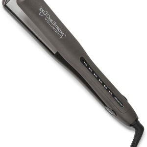 ion One Stroke Volumizing Flat Iron 1 Inch, Auto Shut Off, Tri-Layer Heaters, Fast Heat Up, Tourmaline and Japanese Ionic-Ceramic Minerals