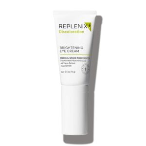 Replenix Brightening Eye Cream, Medical-Grade Hydrating Under Eye Treatment for Dark Circles & Puffiness with Hyaluronic Acid (0.5 oz)