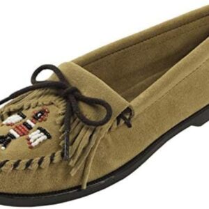 Minnetonka Women's Thunderbird Moccasin,Tan,8 M US