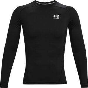 Under Armour Men's Armour HeatGear Compression Long-Sleeve T-Shirt , Black (001)/White, XX-Large