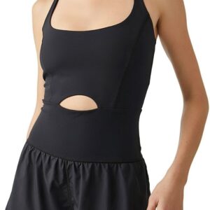 Free People Women's Standard Righteous Runsie, Black/Black X-Small