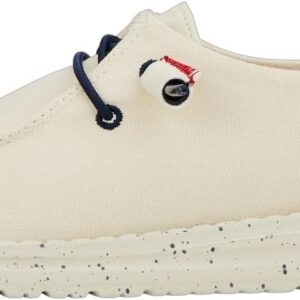 HEYDUDE Women's Wendy Americana Off White Size 9 | Women's Shoes | Women Slip-on Loafers | Comfortable & Light-Weight