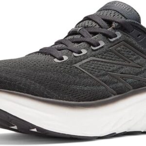 New Balance Women's W1080V13 Running Shoe, Black/White, 9.5