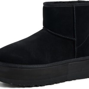 UGG Women's Classic Mini Platform Boot, Black, 10