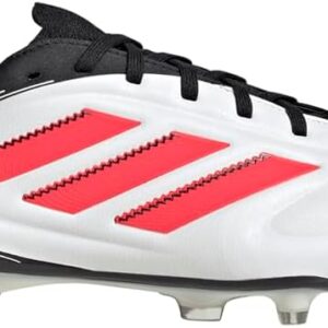 adidas Unisex Copa Pure 3 PRO Firm Ground Sneaker, White/Lucid Red/Black, 9 US Men