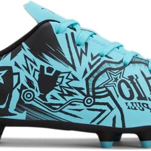 PUMA Tacto Christian Pulisic Firm, Artificial Ground Soccer Cleats Sneaker, Hero Blue-Black, 3.5 US Unisex Big Kid