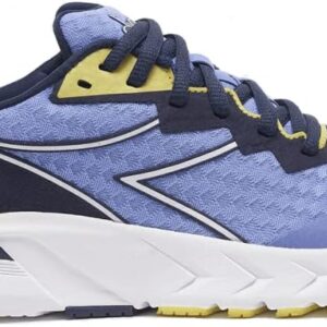 Diadora Womens Mythos Blushield Hip 5 Knit Trainers Running Shoes (Deep Perwinkle/Neon Yellow, US Footwear Size System, Adult, Women, Numeric, Medium, 8)