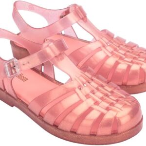 Melissa Possession Jelly Sandal for Women - The Original Jelly Shoe, Fisherman's Sandal with Adjustable Strap and Side Buckle, Pearly Pink, 9