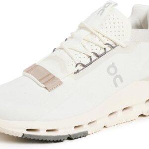 On Women's Cloudnova 2 Sneakers, Ice/Sand, White, 6 Medium US