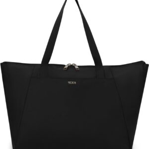 TUMI - Just In Case Tote - Foldable, Lightweight and Compact, Packable Travel Bag - Folds Into Included Pouch - Large, Black with Gunmetal Hardware