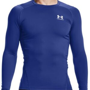 Under Armour Men's Armour HeatGear Compression Long-Sleeve T-Shirt , Royal Blue (400)/White, Medium