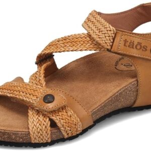 Taos Footwear Women's Trulie Camel Sandal 10-10.5 (M) US