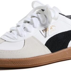 PUMA Palermo Unisex Sneakers, White-Vapor Gray-Gum, 13 US Women/11.5 US Men