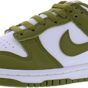 Nike Dunk Low Big Kids' Shoes (FB9109-108, White/Pacific Moss) Size 6