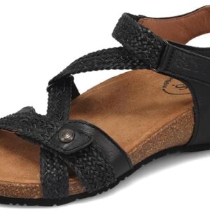 Taos Footwear Women's Trulie Black Sandal 8-8.5 (M) US