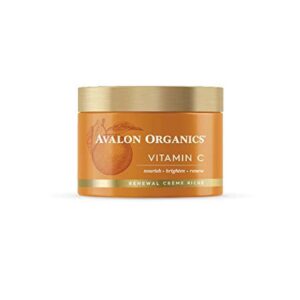 Avalon Organics Skin Moisturizer with Vitamin C, 1.7 Oz, Dermatologist Tested, Plant-Based Formula, Cruelty-Free