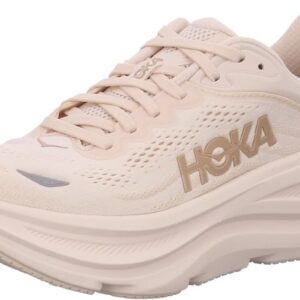 Hoka Women's Bondi 9 Sneaker, Vanilla/Birch, 7