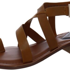 Franco Sarto Womens Ina Strappy Sandal Tan Leather 6 M