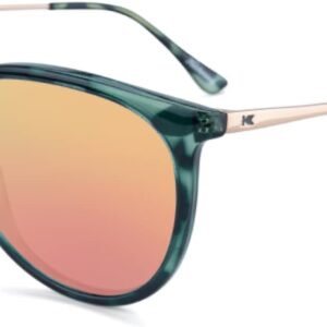 Knockaround Mary Janes Polarized Sunglasses for Women & Men - Impact Resistant Lenses & Full UV400 Protection, Slate Tortoise Shell/Rose Gold