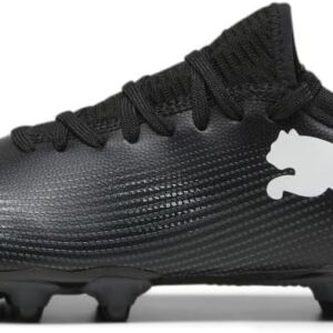 PUMA Future Firm Artificial Ground Sneaker, Black White, 6.5 US Unisex Big Kid