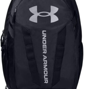 Under Armour Unisex-Adult Hustle 5.0 Backpack , Black (001)/Silver , One Size Fits All