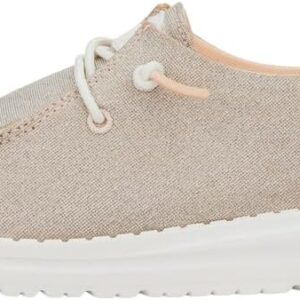 HEYDUDE Wendy Metallic Sparkle Rose Gold Size 6 Wide, Women’s Shoes, Women’s Slip-on Loafers, Comfortable & Light-Weight