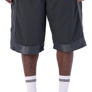 Pro Club Men's Heavyweight Mesh Basketball Shorts, Charcoal, Large