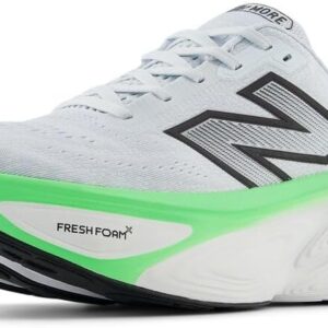 New Balance Men's Fresh Foam X More V5 Running Shoe, Ice Blue/Electric Jade/Black, 11
