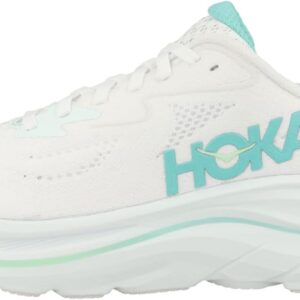 Hoka Women's Clifton 10 Sneaker, White/Cielo Blue, 7.5
