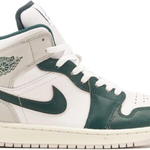 Air Jordan 1 Mid SE Men's Shoes (FQ7720-103, White/Sail/Neutral Grey/Oxidized Green) Size 13