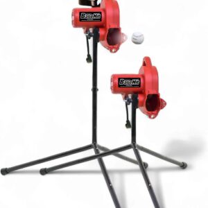 Heater Sports Base Hit Lite Adjustable Baseball Pitching Machine – 45 MPH Pitching Speed, Includes Automatic Ball Feeder, Extremely Accurate | Perfect for Hitting and Fielding Training for All Ages