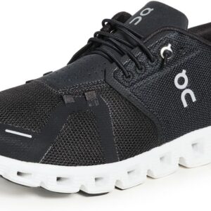 On-Women's Women's Cloud 5 Sneakers, Black/White, 5.5 Medium US