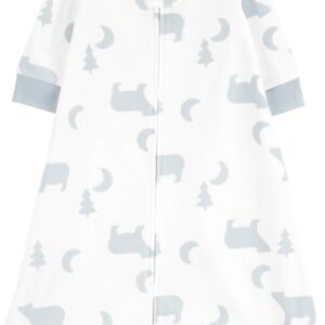 Carter's Unisex Baby Sleep Bag, (White/Blue Woodland, 0-3 Months)
