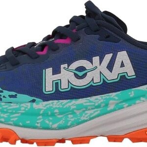 Hoka Women's Speedgoat 6 Sneaker, Midnight/Meteor, 7