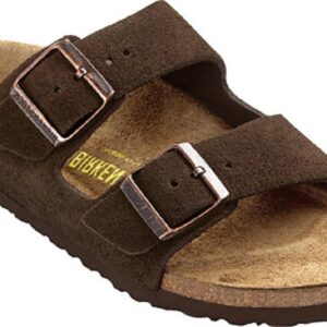 Birkenstock Women's Arizona Soft Footbed Sandals, Mocha, Brown, 6-6.5 Narrow Women/4-4.5 Narrow Men