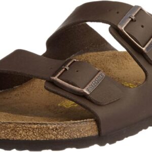 Birkenstock Unisex Arizona Sandal,Dark Brown Birko-Flor,37 N EU