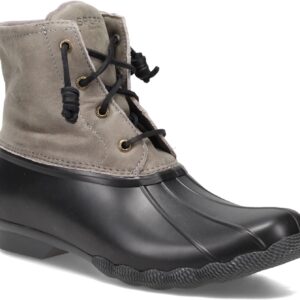 Sperry Women's Saltwater Boots, Black/Grey, 7.5