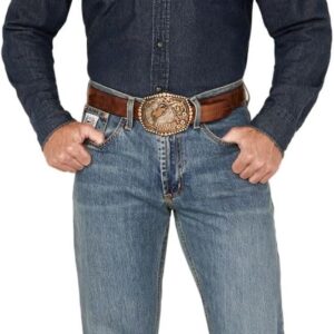 Cinch Men's Jeans White Label Relaxed Fit Medium Stonewash Light Stone 30W x 36L