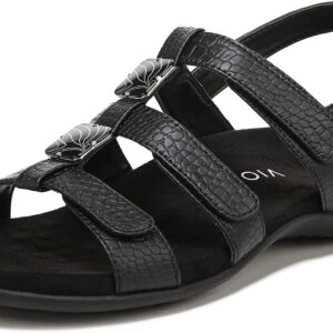 Vionic Women's Amber, Black Croco, 9 M