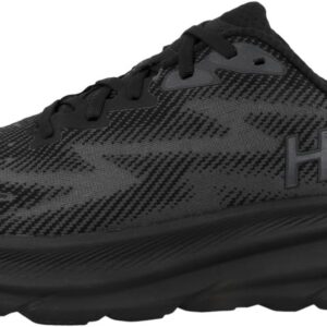 Hoka Men's Clifton 9 Sneaker, Black/Black, 10