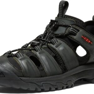 KEEN Unisex Targhee 3 Closed Toe Sport Sandals, Grey/Black, 11 US Men