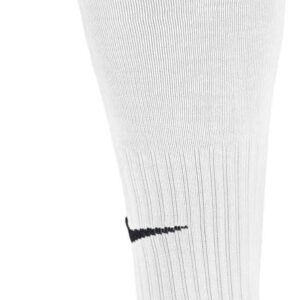 Nike Academy Over-The-Calf Soccer Socks, White/Black, Small