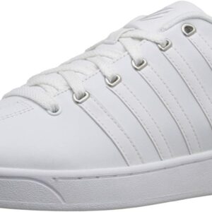 K-Swiss Men's Court Pro II CMF Sneaker, White/Silver, 9.5 M
